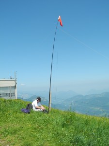 SOTA flag on 20m inverted V pole