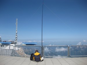 Working into the distance from above the clouds!