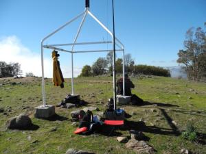 Mt Taylor Trig point "radio active"
